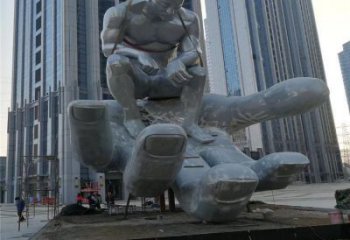 沉思者雕塑廠家，鍛造工藝，手托沉思者雕塑承接