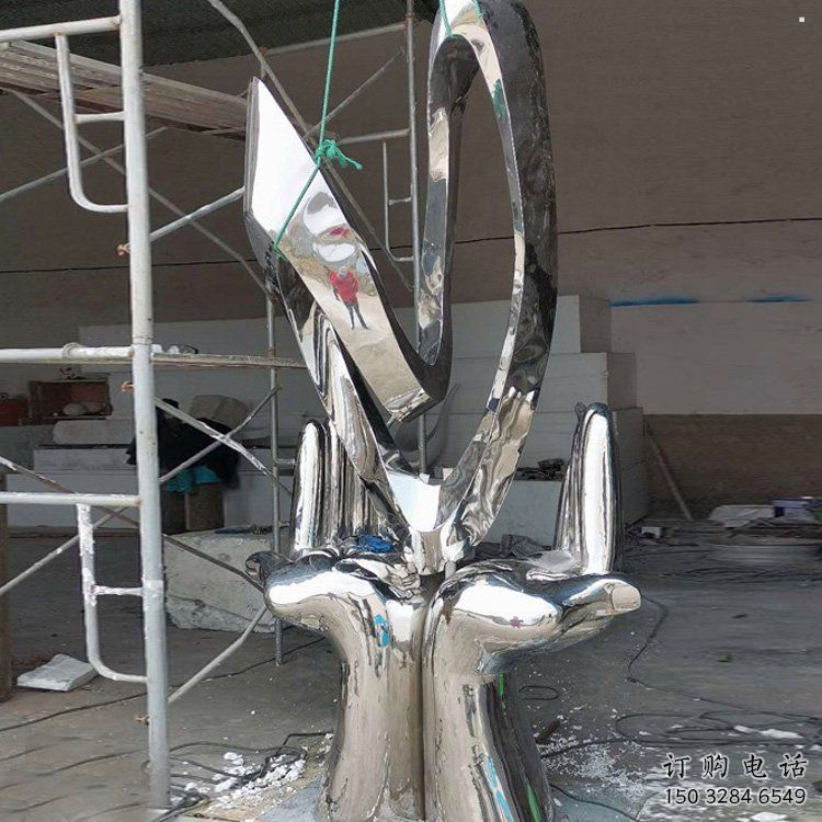 雙手雕塑定做，廣場雕塑，不銹鋼雙手雕塑廠家優選