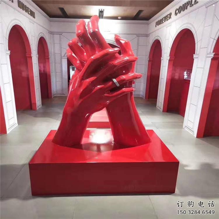 握手雕塑制作，歐式風(fēng)格，地產(chǎn)不銹鋼握手雕塑優(yōu)選
