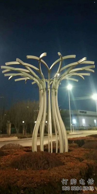 遮陽(yáng)樹雕塑通用，城市雕塑，不銹鋼遮陽(yáng)樹雕塑指用
