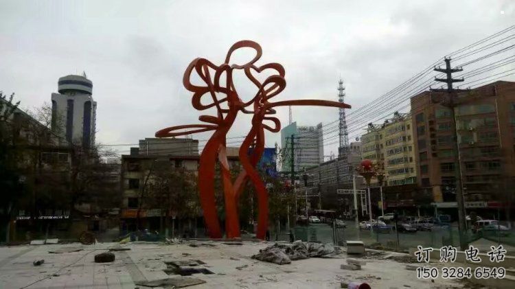 鏤空樹(shù)雕塑，彩鋼制作，烤漆鏤空樹(shù)雕塑生產(chǎn)廠家