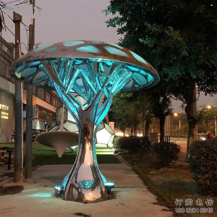燈光樹雕塑生產，植物雕塑，各類燈光蘑菇樹雕塑定制