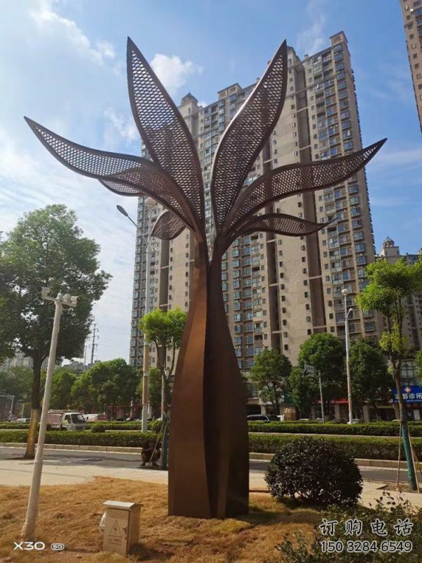 仿真樹葉雕塑，校園雕塑，彩繪仿真樹葉雕塑廠家