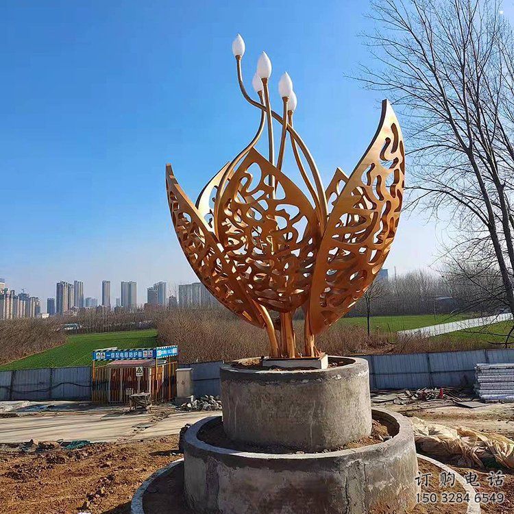 鏤空樹葉雕塑定價，廣場雕塑，烤漆樹葉雕塑優(yōu)價