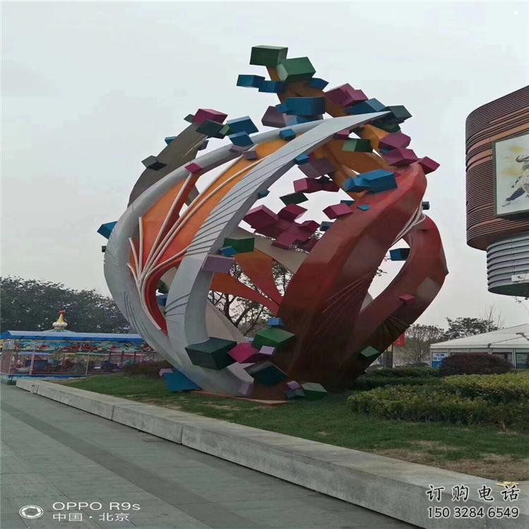 樹葉雕塑精選，市標雕塑，金屬烤漆樹葉雕塑廠家