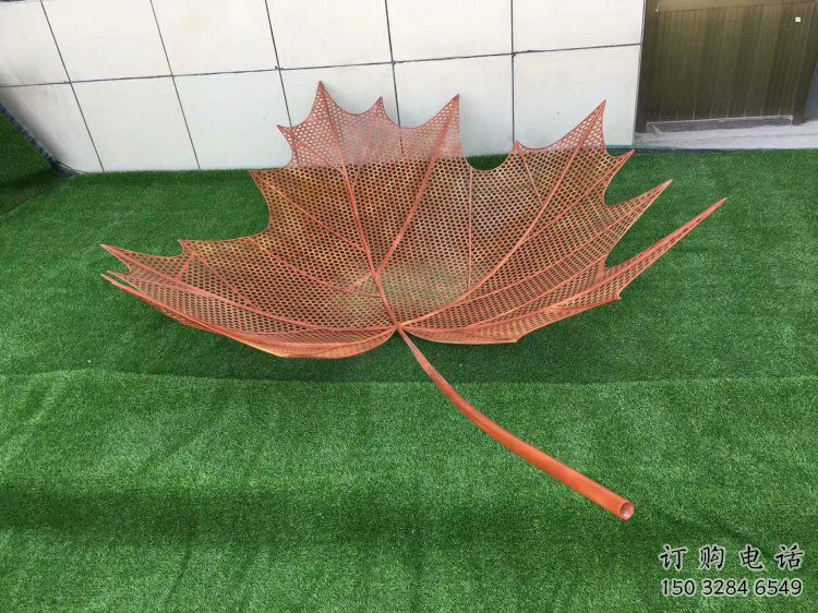 鏤空樹葉雕塑，景區雕塑，鐵藝樹葉雕塑廠家指用