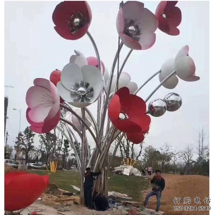 花樹雕塑加工，烤漆工藝，不銹鋼花樹雕塑廠家精選
