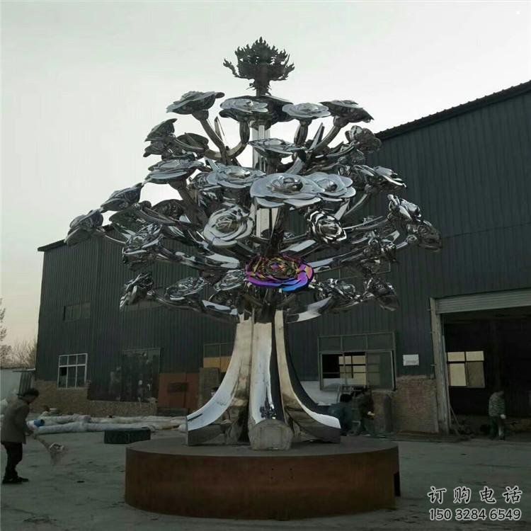 花樹雕塑精選，廣場系列，不銹鋼花樹雕塑承接