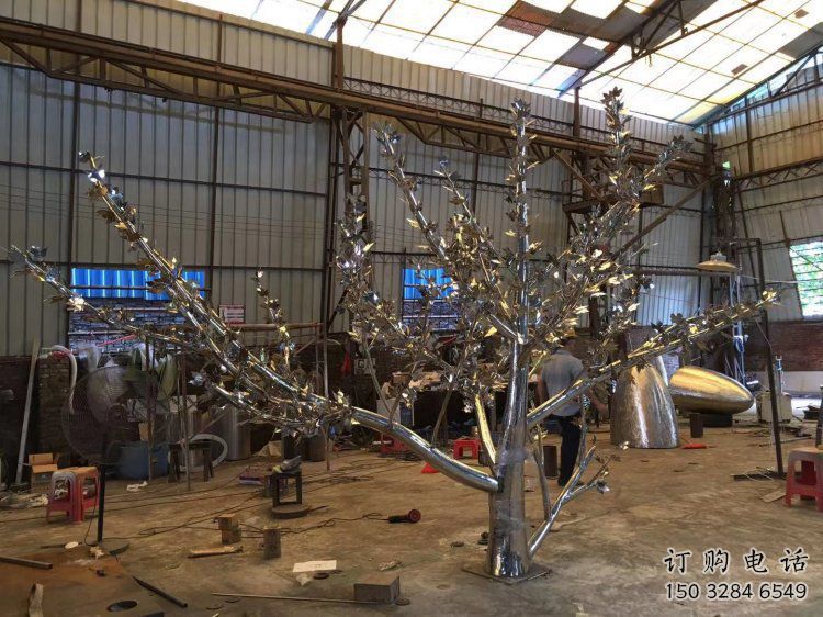 楓樹(shù)雕塑精選，美陳雕塑，不銹鋼楓樹(shù)雕塑制作