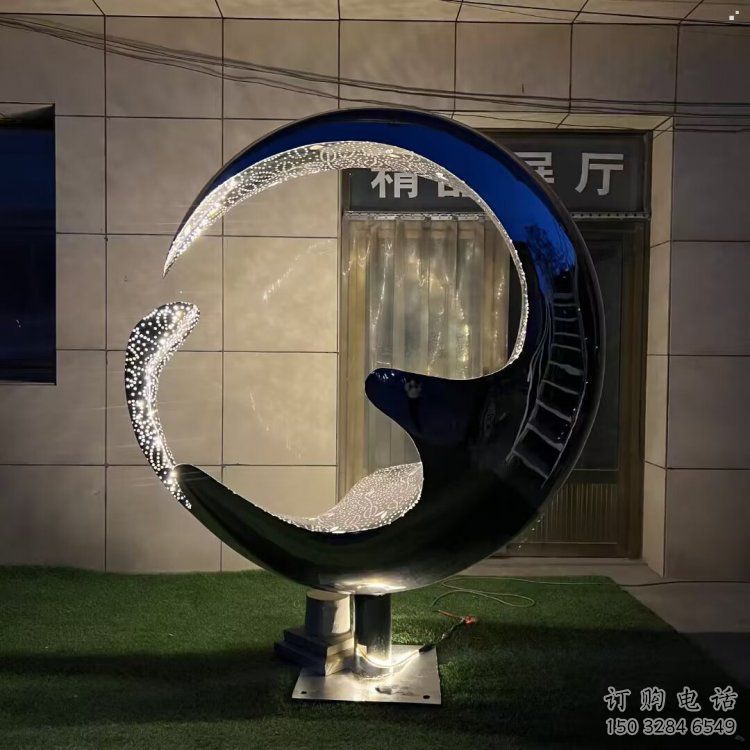 小區(qū)水滴雕塑，拉絲景觀雕塑，抽象效果