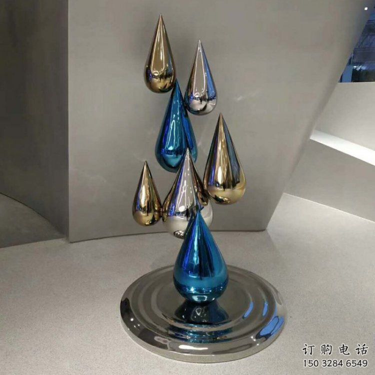 淚滴雕塑展品，小區(qū)雕塑，不銹鋼淚滴雕塑精選