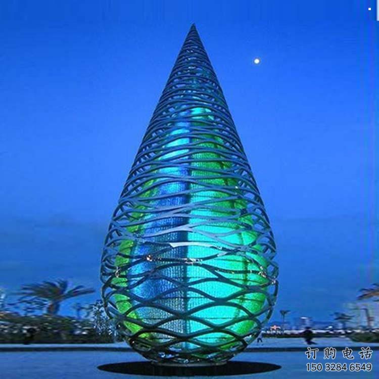 水滴雕塑訂做，城市裝飾，庭院鏤空水滴雕塑展品