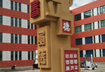 創意竹簡雕塑