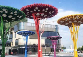 遮陽樹雕塑常用，公園小品，不銹鋼遮陽樹雕塑生產商