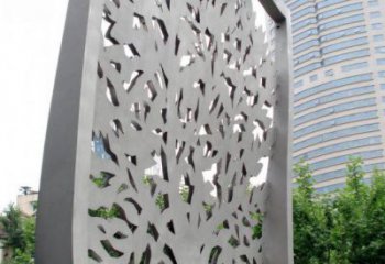 鏤空樹(shù)雕塑精品，白鋼構(gòu)件，鏤空剪紙樹(shù)雕塑制造廠