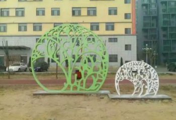 鏤空樹(shù)雕塑選定，美陳雕塑，現(xiàn)代鏤空剪紙樹(shù)雕塑優(yōu)選