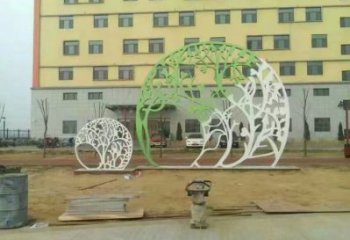 鏤空樹(shù)雕塑預(yù)定，城區(qū)小品，鏤空剪紙樹(shù)雕塑制造商