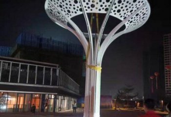 傘樹(shù)雕塑定價(jià)，景觀雕塑，園林鏤空傘樹(shù)雕塑廠家