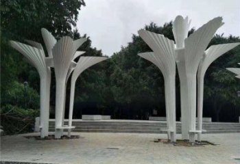 傘樹(shù)雕塑精選，街道標(biāo)識(shí)，景觀鏤空傘樹(shù)雕塑指用