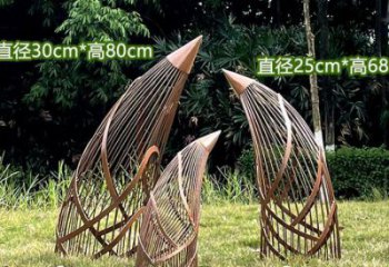 鏤空竹筍雕塑批發，廣場系列，不銹鋼竹筍雕塑優選