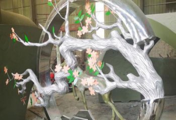 梅花樹(shù)雕塑提供，街頭雕塑，不銹鋼梅花樹(shù)雕塑優(yōu)價(jià)