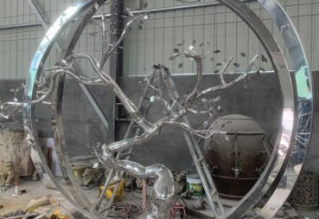 梅花樹(shù)雕塑預(yù)定，鍛造工藝，不銹鋼梅花樹(shù)雕塑指用