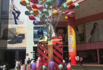 氣球樹雕塑廠家，圓雕體系，玻璃鋼氣球樹雕塑選定