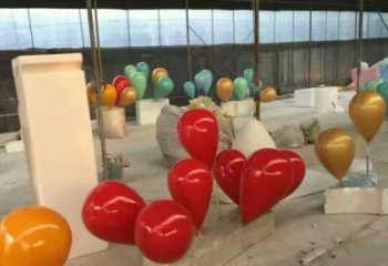氣球樹雕塑加工，花園小品，制造玻璃鋼氣球樹雕塑廠家