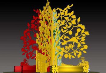 樹干雕塑訂做，小區雕塑，不銹鋼樹干雕塑廠