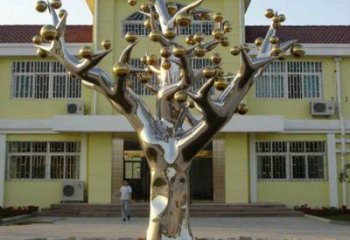 樹干雕塑供需，室外軟裝，藝術不銹鋼樹干雕塑指用