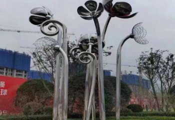 四葉草雕塑標準，陸地擺件，不銹鋼四葉草雕塑定制