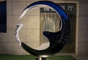 小區水滴雕塑，拉絲景觀雕塑，抽象效果