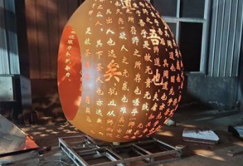 水滴雕塑工廠選用，街道標(biāo)識(shí)，鏤空水滴雕塑批發(fā)