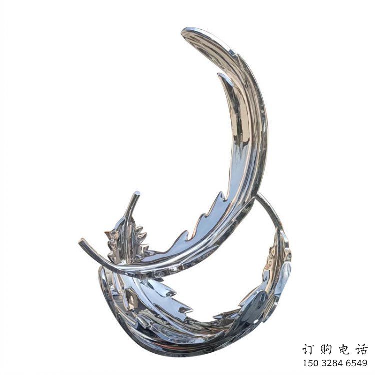 羽毛雕塑批發(fā)，拋光工藝，園林鏡面羽毛雕塑承接