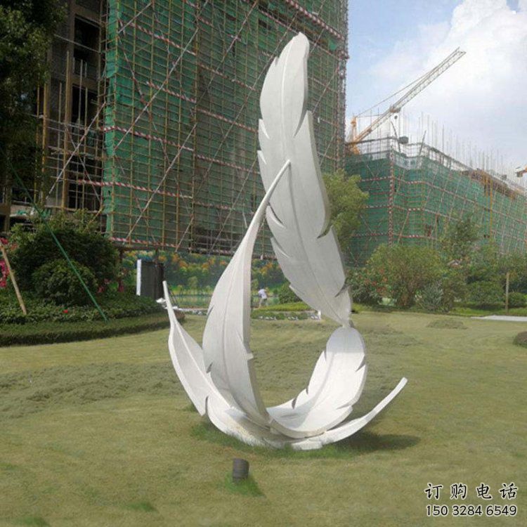 羽毛雕塑工廠標準，多彩藝術，景觀烤漆羽毛雕塑供應