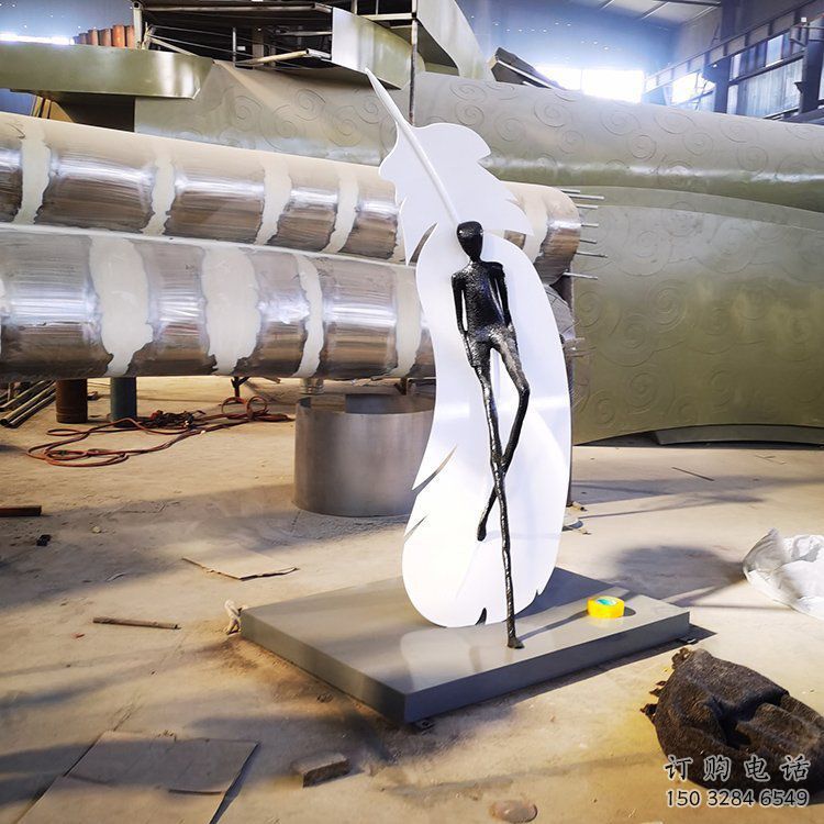 歐式羽毛雕塑