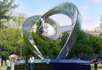 心形雕塑展品，景觀概念，鏤空鏡面心形雕塑優(yōu)選
