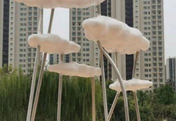云朵雕塑服務商，創(chuàng)意雕塑，鏤空云朵雕塑訂做