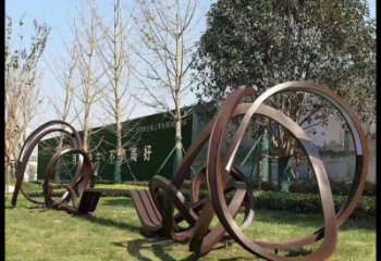 幾何藝術(shù)造型坐凳雕塑生產(chǎn)制作