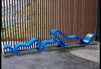 幾何藝術(shù)坐凳雕塑生產(chǎn)制作，抽象原理設(shè)計(jì)