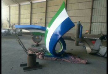 絲帶雕塑指用,景觀雕塑,不銹鋼絲帶雕塑點擊