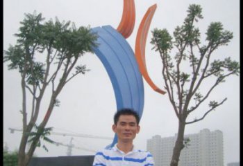 中式絲帶雕塑