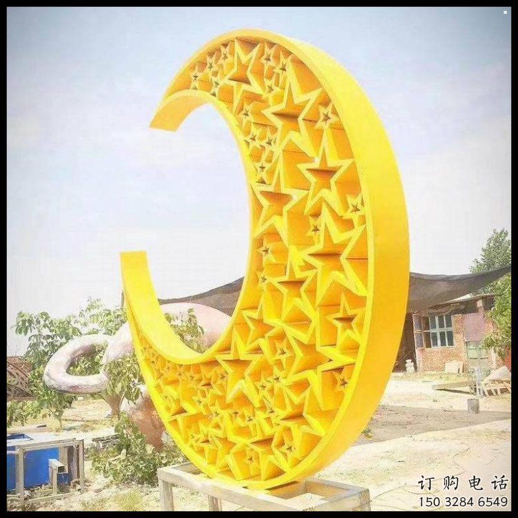 月亮雕塑提供，露天雕塑，不銹鋼月亮雕塑生產承接