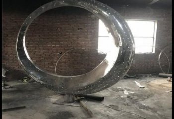 月亮雕塑觀賞型，公園小品，不銹鋼月亮雕塑常用