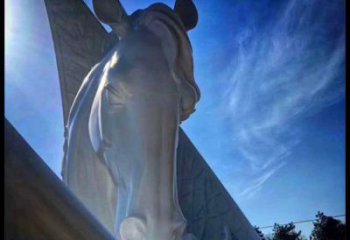 月亮雕塑異型優選,城市裝飾,展示月亮馬頭雕塑定做