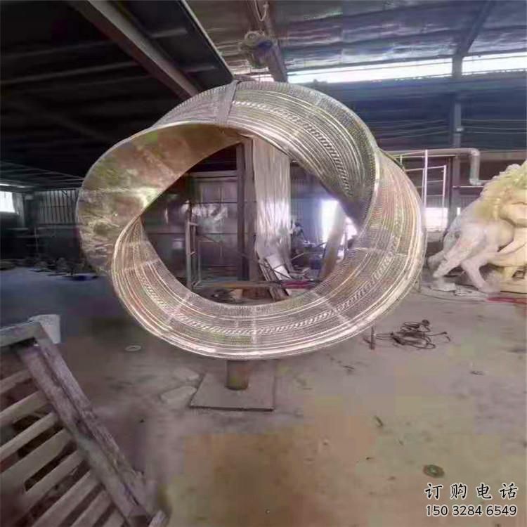 雙環(huán)雕塑供需，標(biāo)識(shí)雕塑，不銹鋼雙環(huán)雕塑制造商