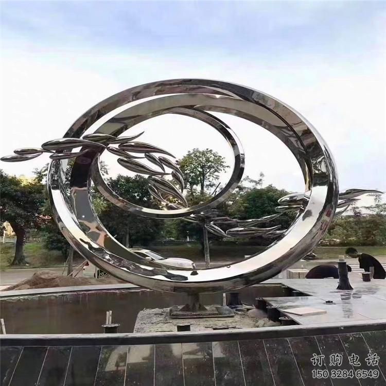 圓環(huán)雕塑常用，公園小品，房地產(chǎn)不銹鋼圓環(huán)雕塑生產(chǎn)商