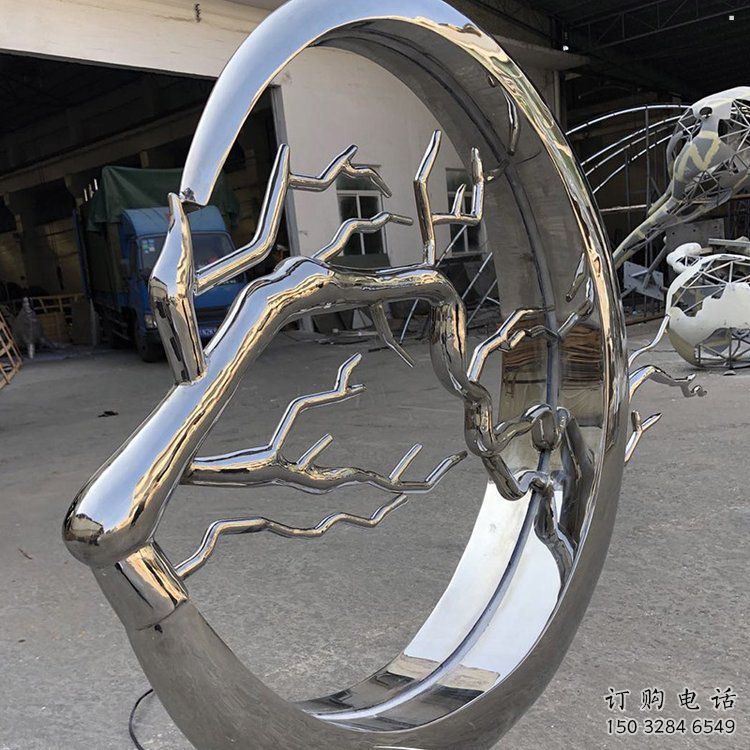 圓環(huán)樹(shù)雕塑精選，美陳雕塑，不銹鋼圓環(huán)樹(shù)雕塑通用