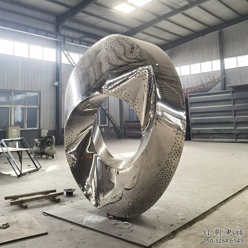 鈦金圓圈雕塑制造，廣場雕塑，制造不銹鋼圓圈雕塑批發