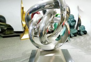 雙環(huán)雕塑選定，美陳雕塑，現(xiàn)代不銹鋼雙環(huán)雕塑優(yōu)選